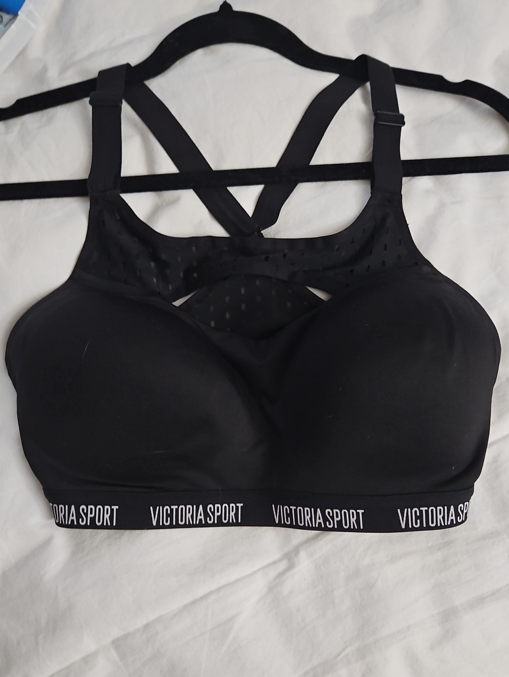 Victoria's Secret Sport Sports Bra Black 34DD High Impact Padded
